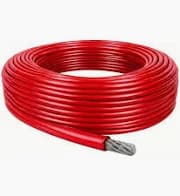 CABO DE ACO REV. PVC VERMELHO 6X7 4,7M - 3/16" 100MT