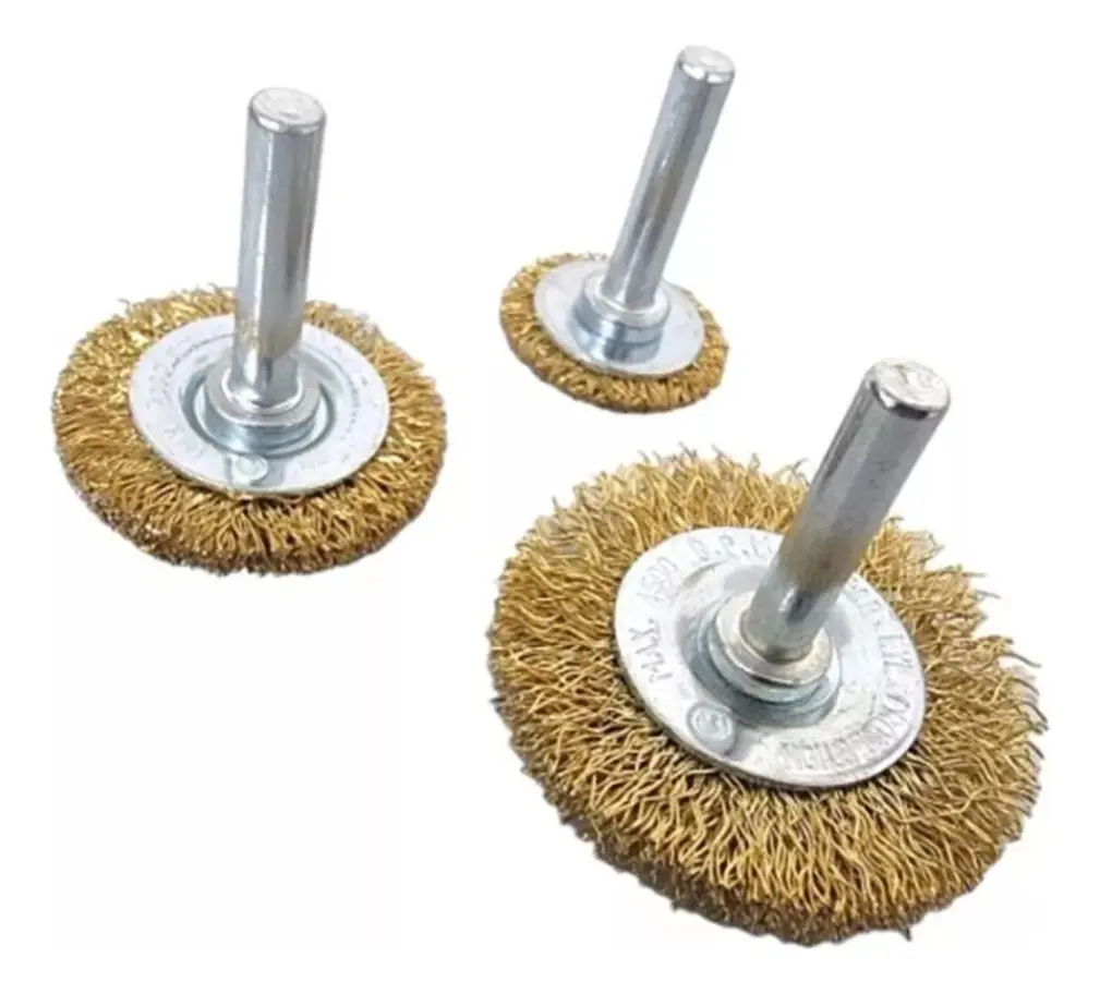 ESCOVA CIR. PVC JG C/03 PÇS P/FURADEIRA HASTE 1/4'
