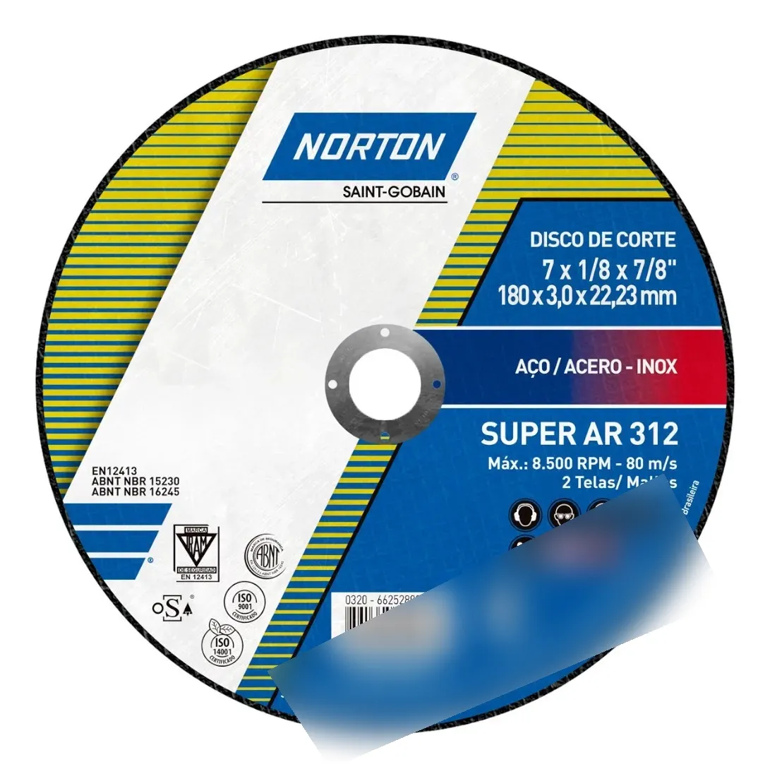 DISCO CORTE ACO 07"X1/8X7/8 NORTON