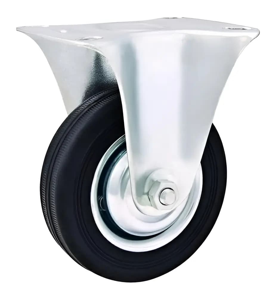 RODIZIO FIXO 5"-BORRACHA CAP.100KG