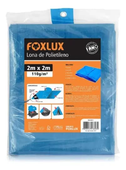 LONA AZUL POLIETILENO 02 X 2M