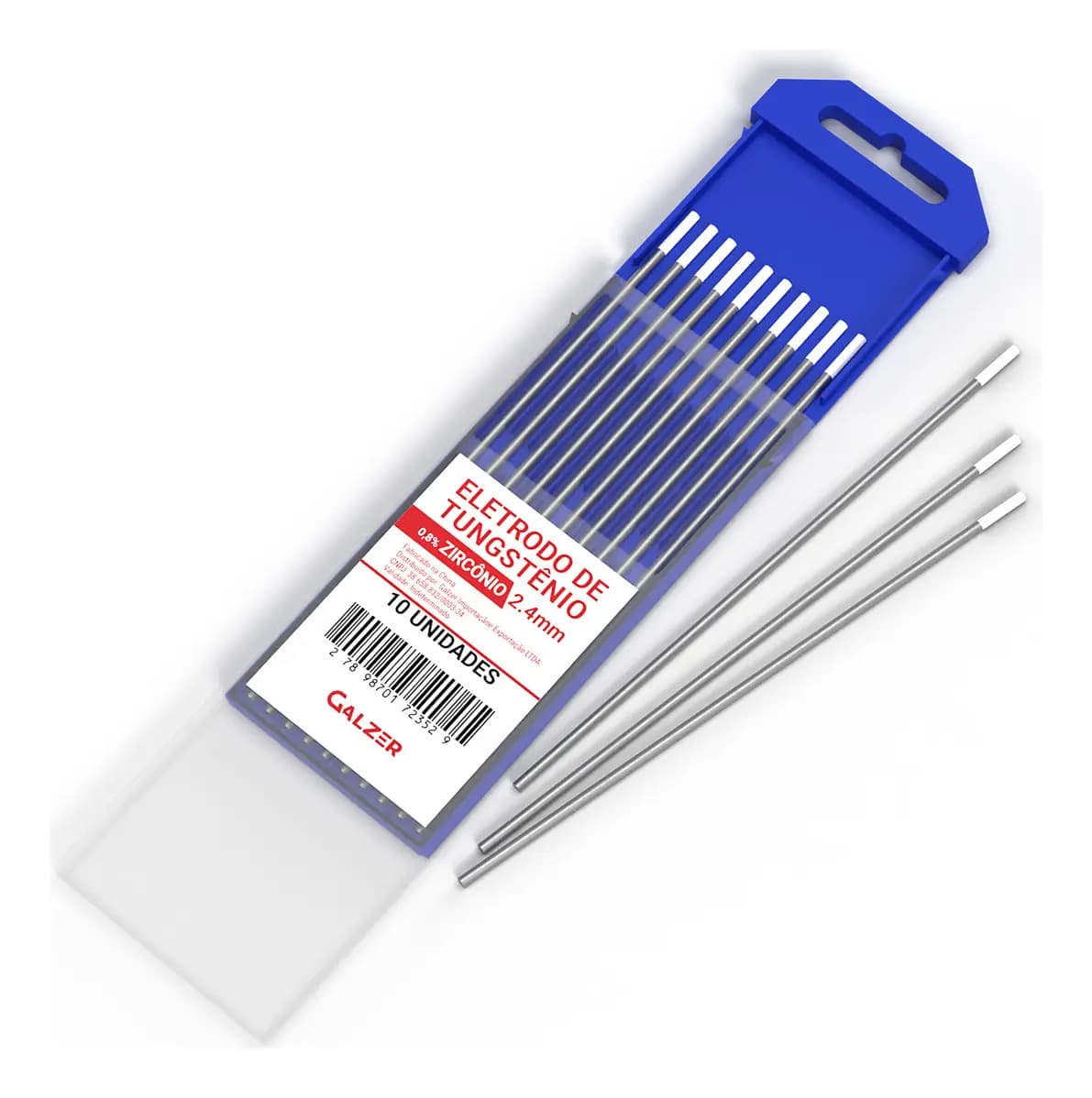 ELETRODO TUNGSTENIO ZIRCONIO WZ-8 2.4MM - BRANCO