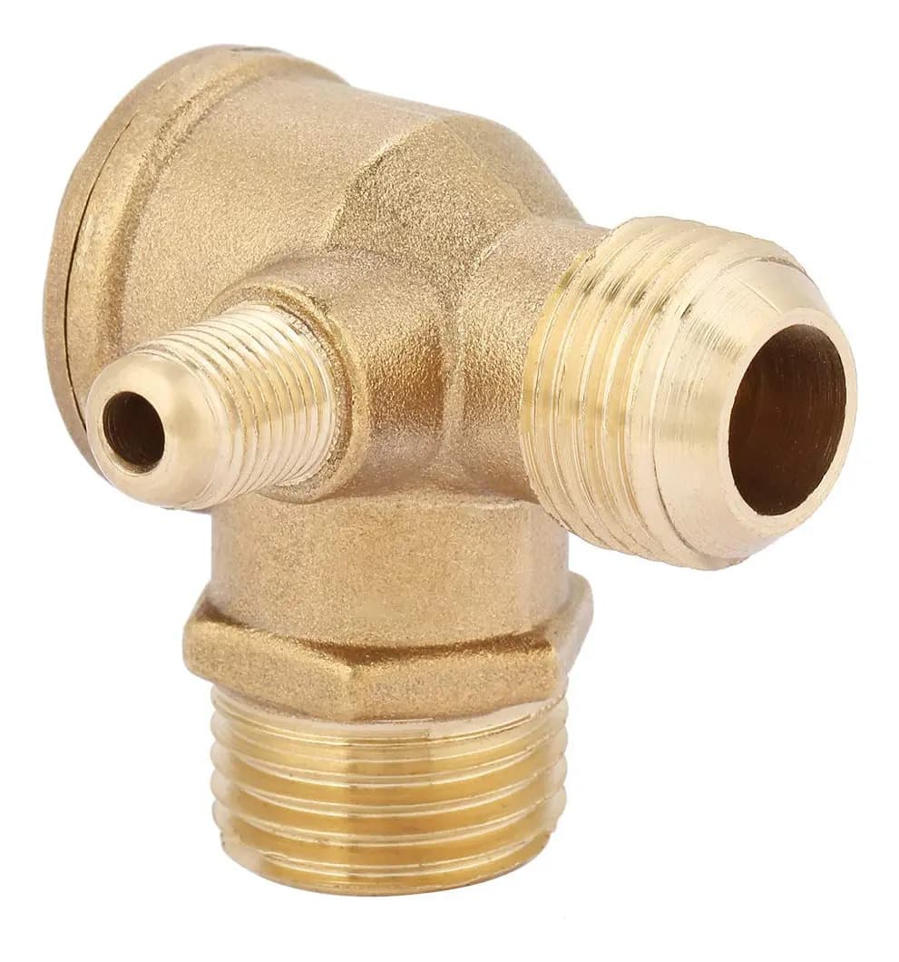 VALVULA RETENÇAO P/COMPRESSOR DE AR 1/2X3/8X1/8