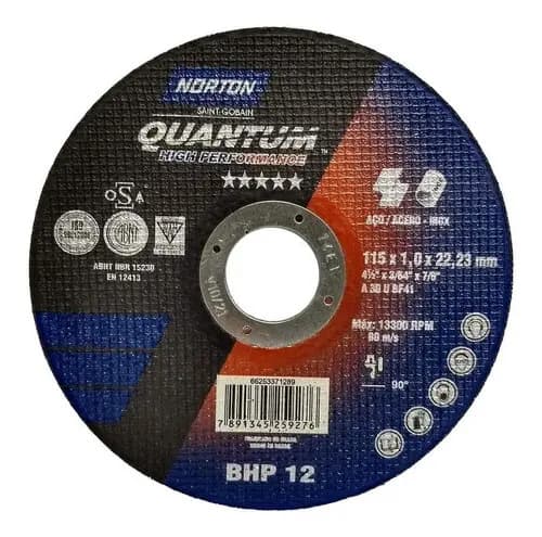 DISCO CORTE INOX 4'' X 1 X 22,2 NORTOM