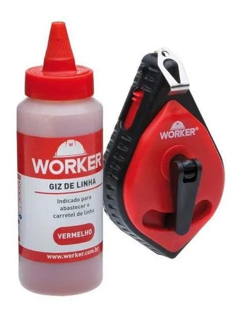 GIZ DE LINHA 30M C/REFIL DE GIZ VERMELHO/AZUL