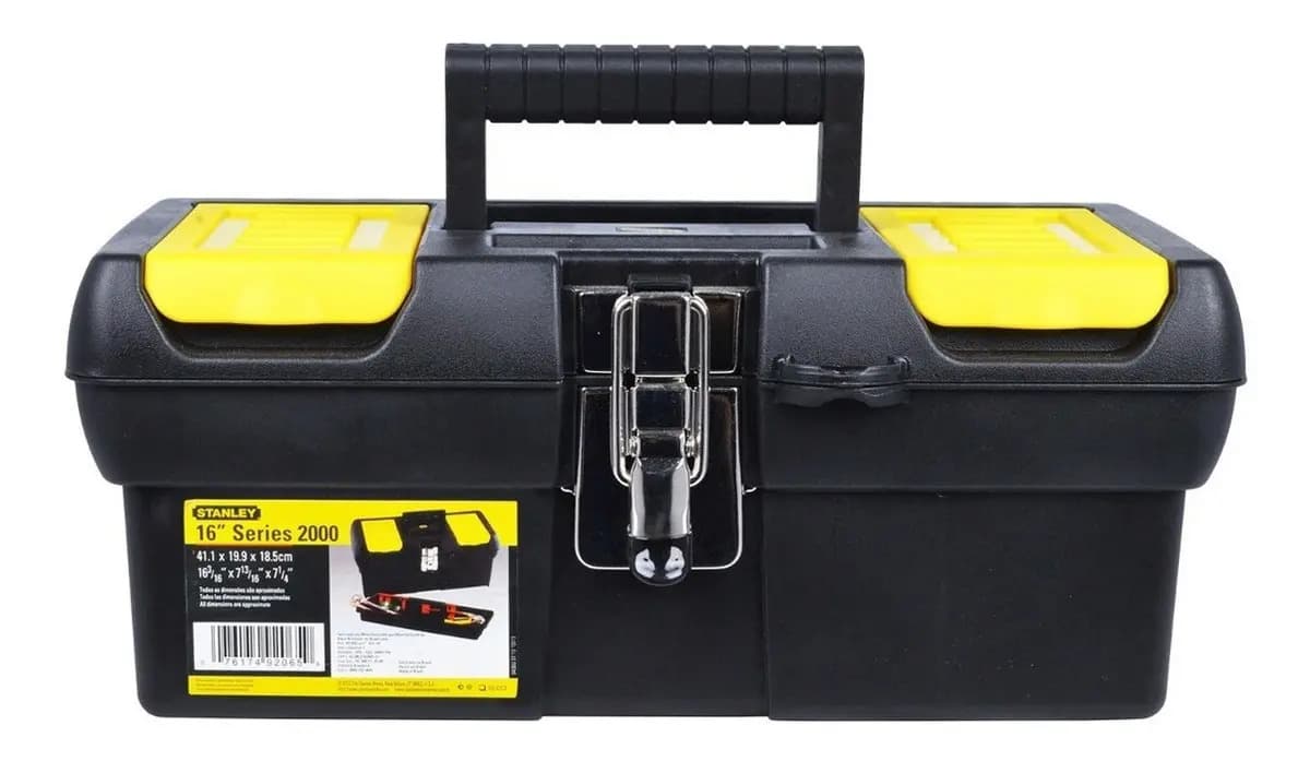 CAIXA P/ FERRAMENTAS PVC 16'' C/BANDEJA PRETA
