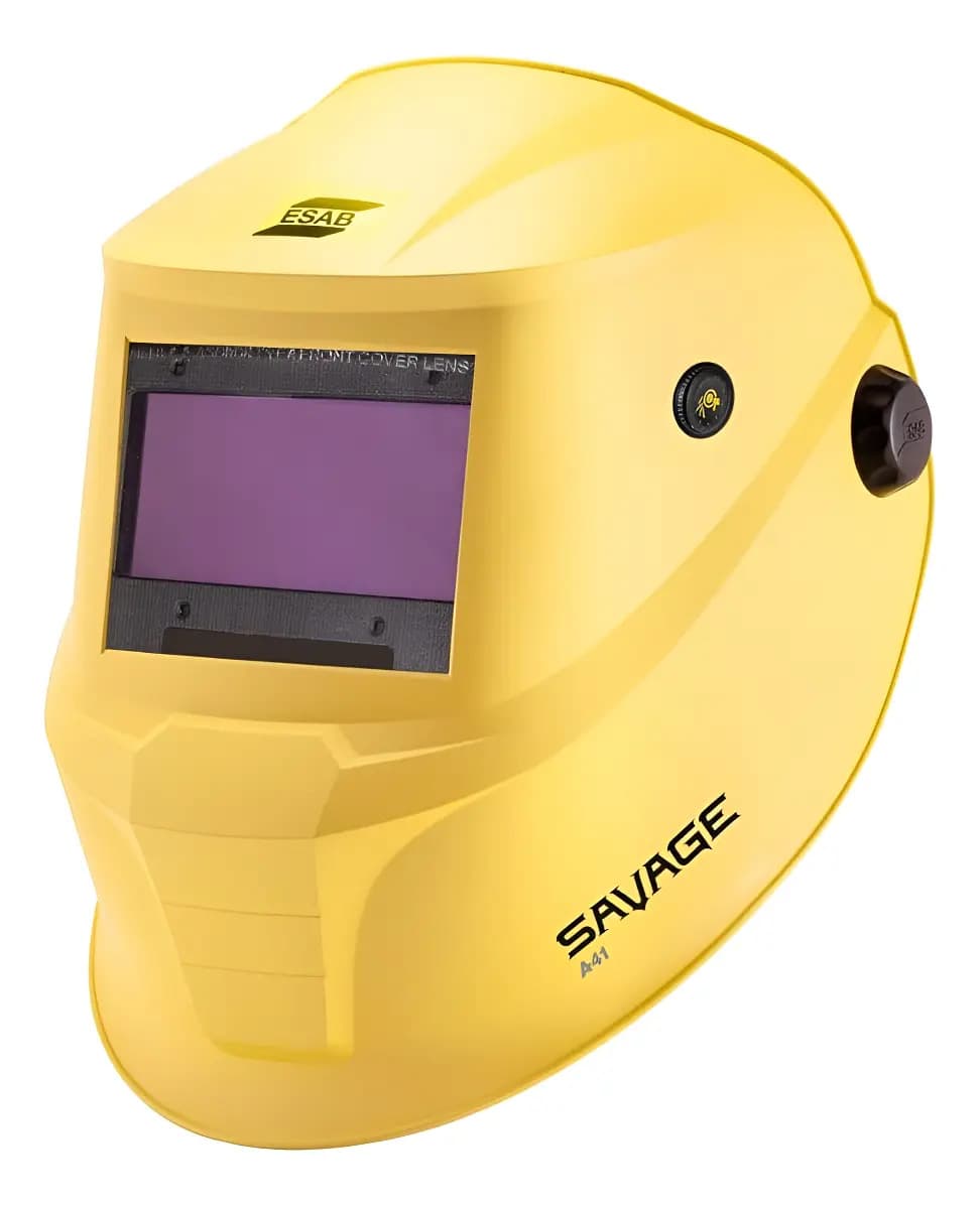 MASCARA SOLDA WAR. SAVAGE A41 9-13 AMARELA ESAB — imagem 1