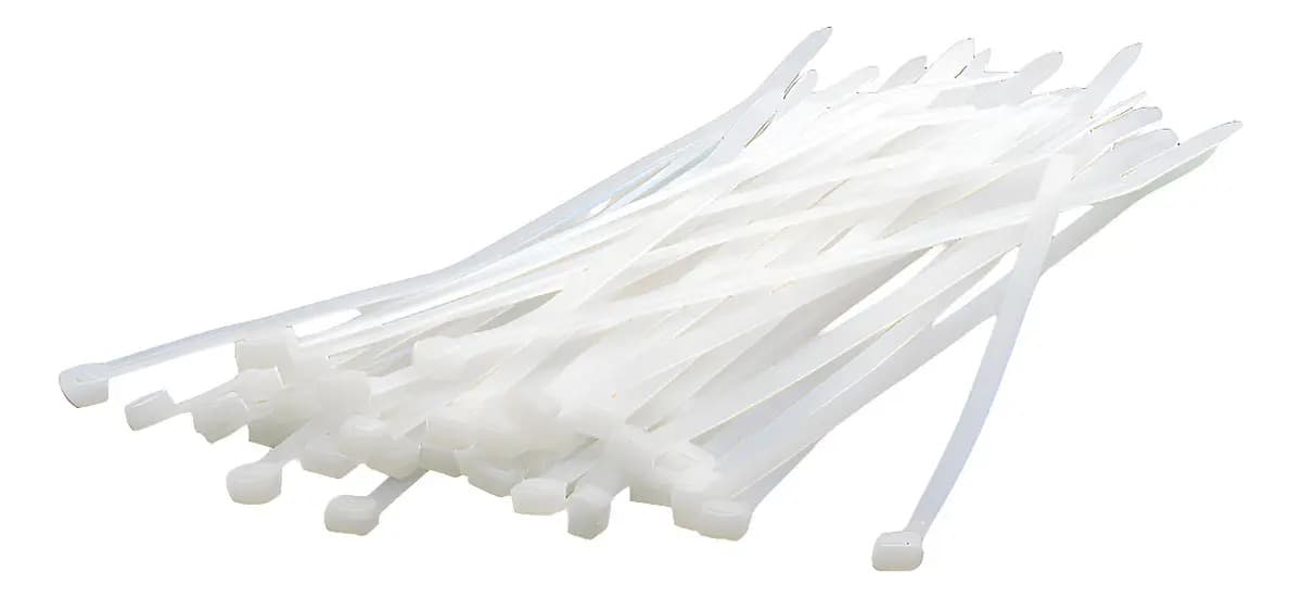 ABRACADEIRA NYLON 300 X 7.6MM BR/PT