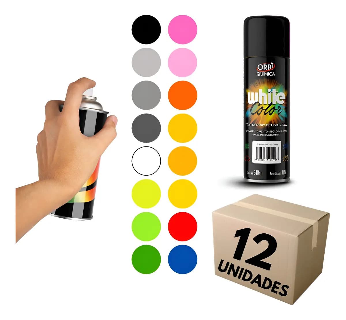 SPRAY PRETO ALTA TEMPERATURA BRILHANTE