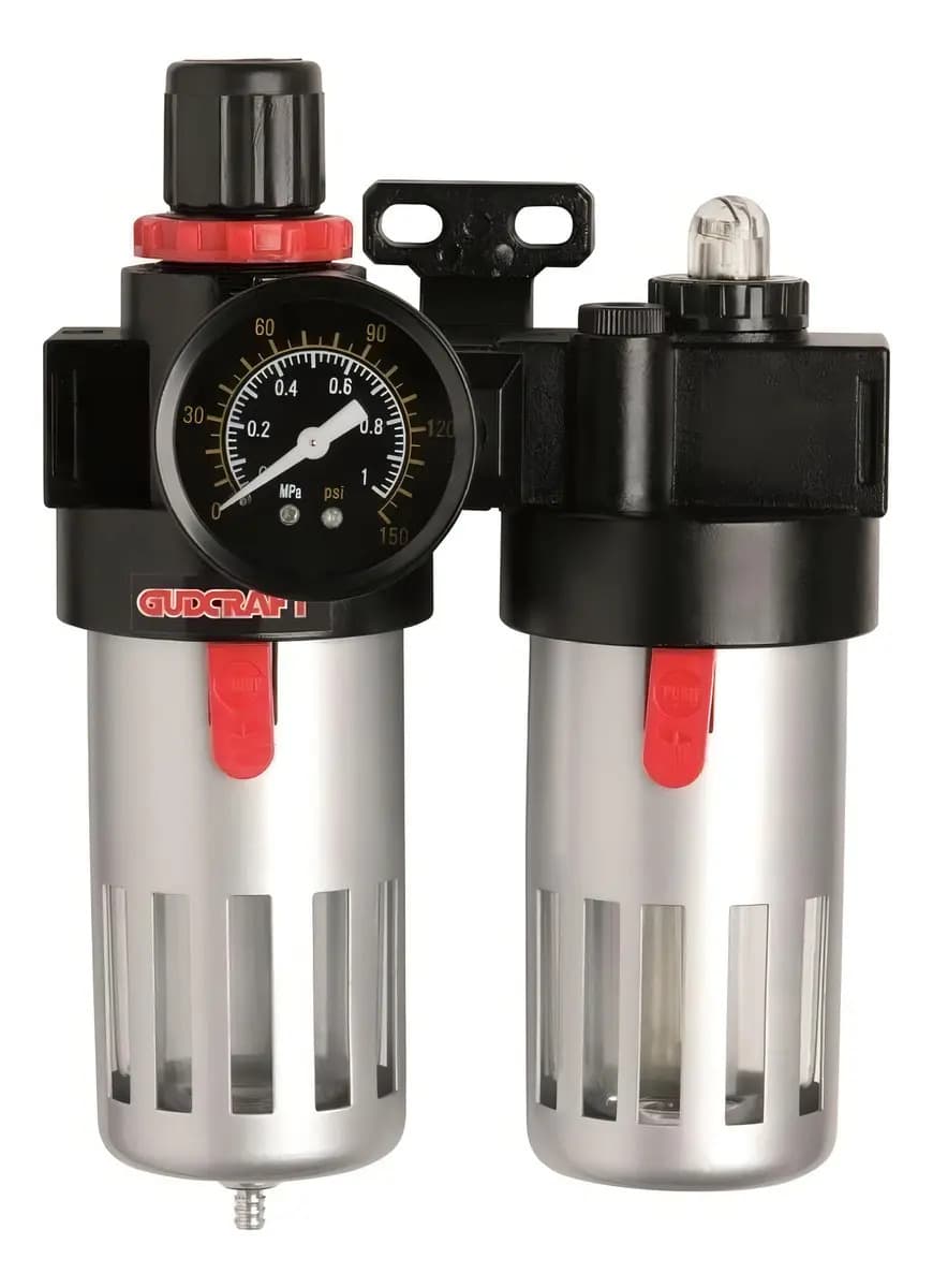 FILTRO REGULADOR AR E LUBRIFIL 1/4" NPT PRESSÃO MAX. 10BAR — imagem 1