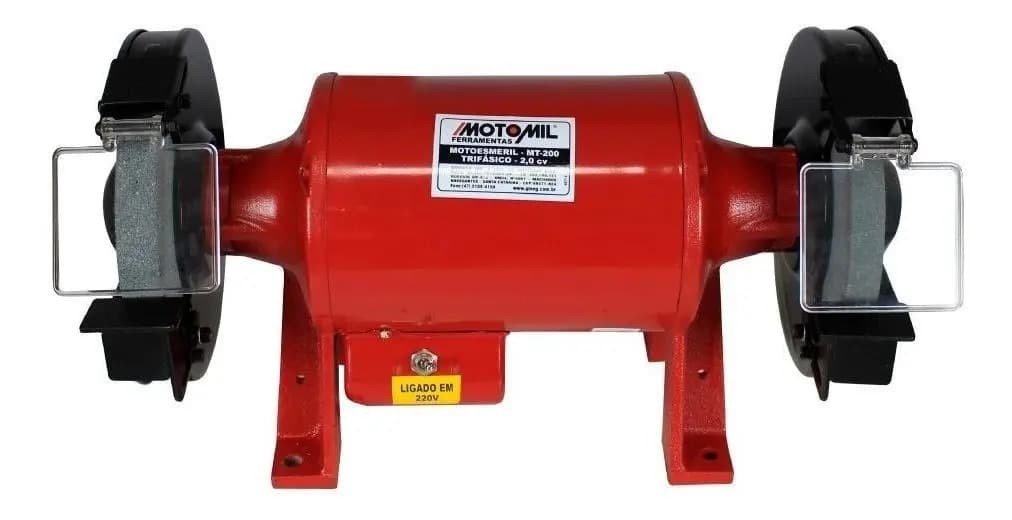 MOTOESMERIL BANCADA MT-100I 1 CV 220/380V MOTOMIL — imagem 1