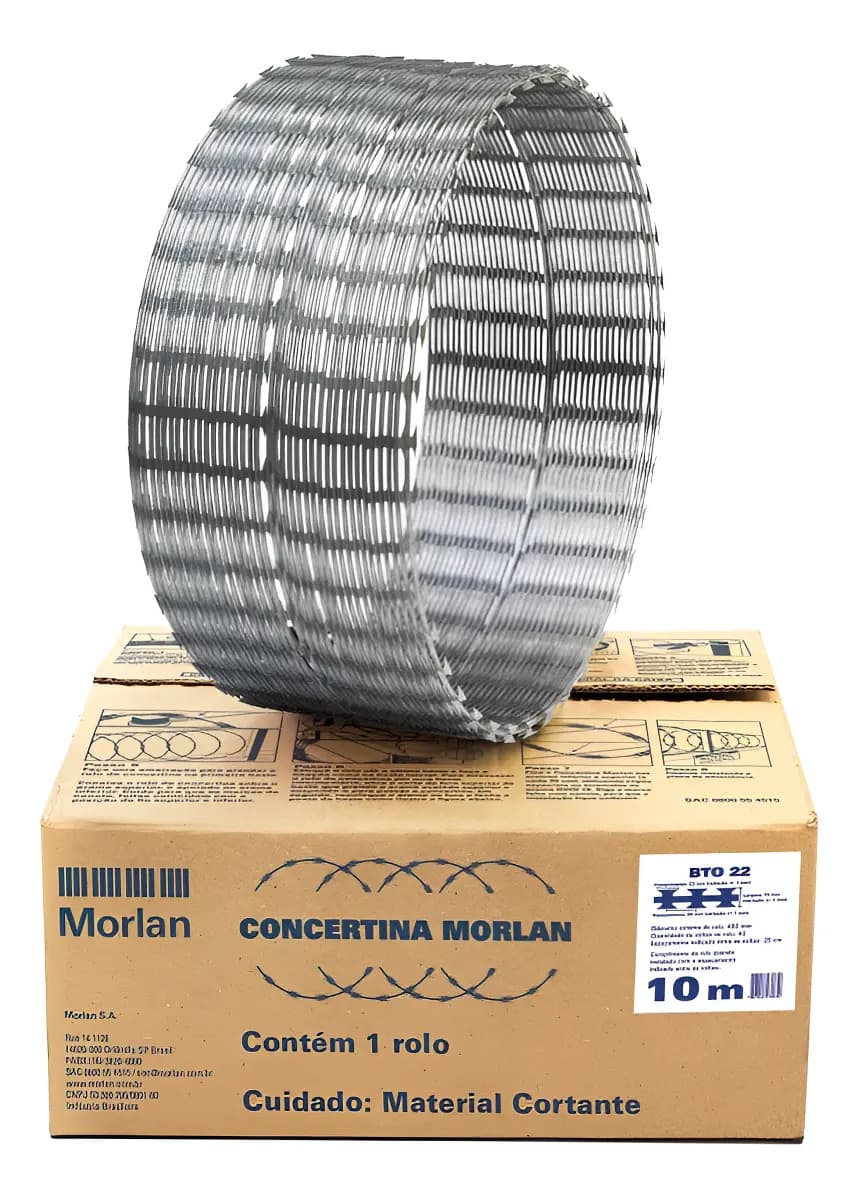 CONCERTINA GALVANIZADA 45CM-CHAPA C/ 10MT