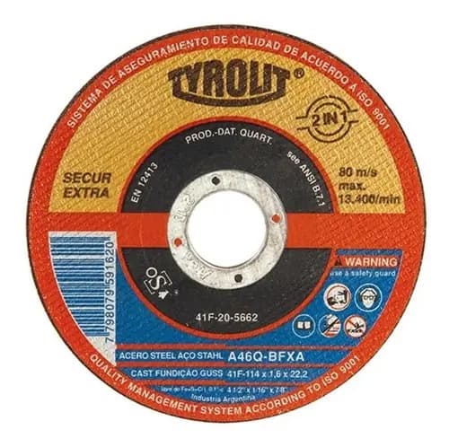 DISCO CORTE INOX 07 X 1/8 X 7/8 TYROLIT