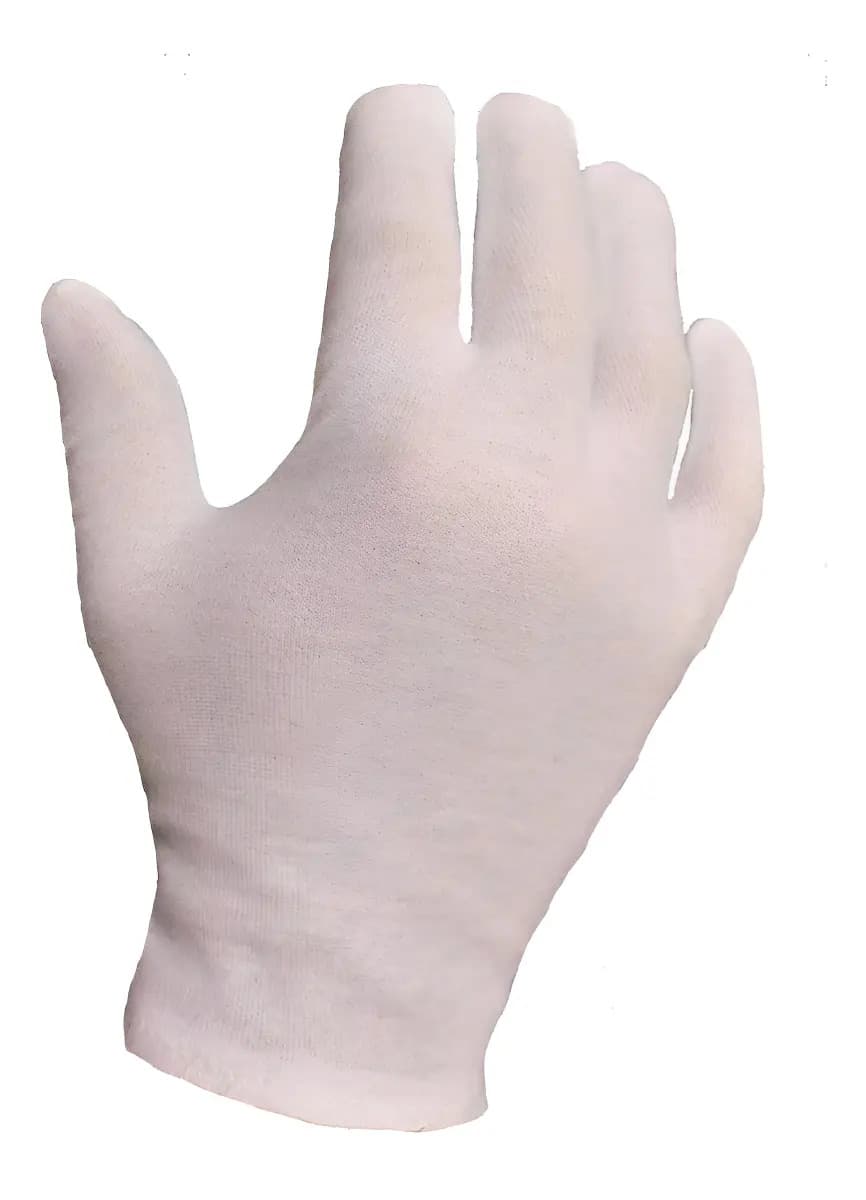 LUVA DE ALGODAO C/ PIGMENT. BRANCA