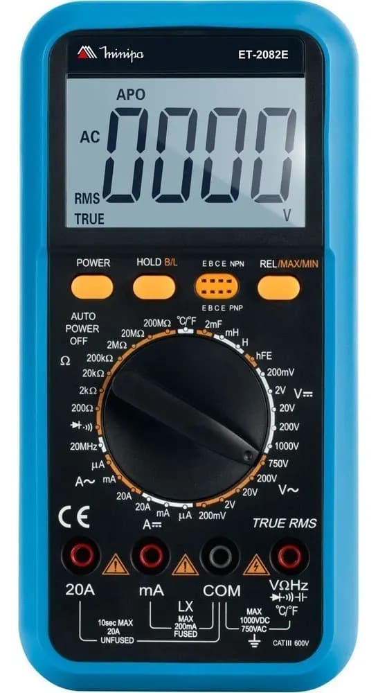 MINIPA-ET-2082E MULTIMETRO DIGITAL TRUE RMS — imagem 1
