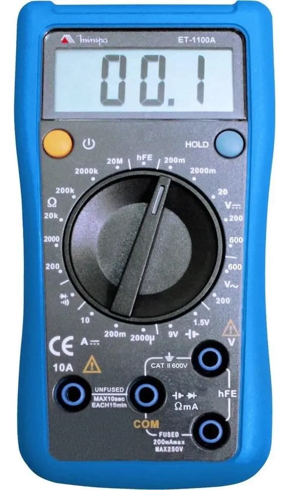 MINIPA-ET-1100A MULTIMETRO DIGITAL 3 1/2 TESTE BA — imagem 1