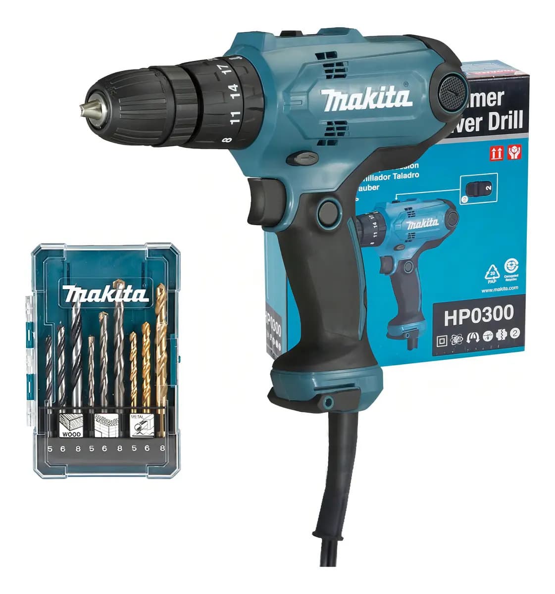 FURADEIRA PARAFUSAD. HP0300-220V MAKITA — imagem 1