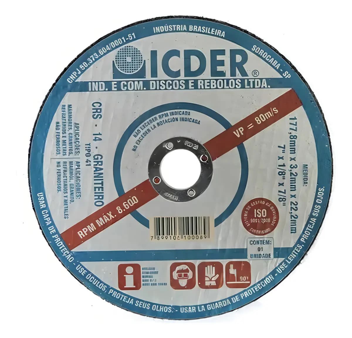 DISCO CORTE REFRAT. 4 X 1/8 X 7/8