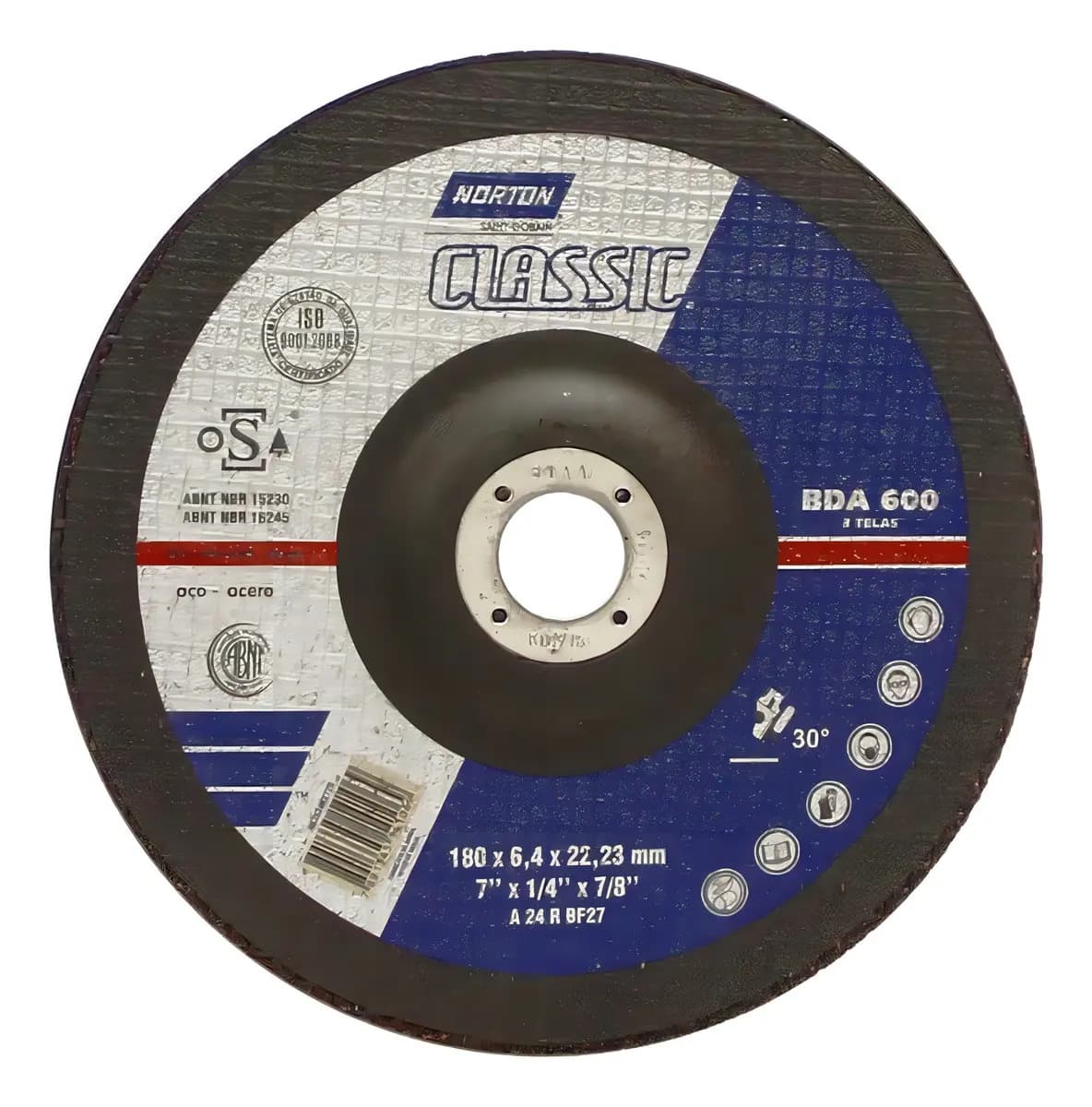 DISCO DESB. ACO 4'' X 1/4' X 22,2 BDA600 NORTOM
