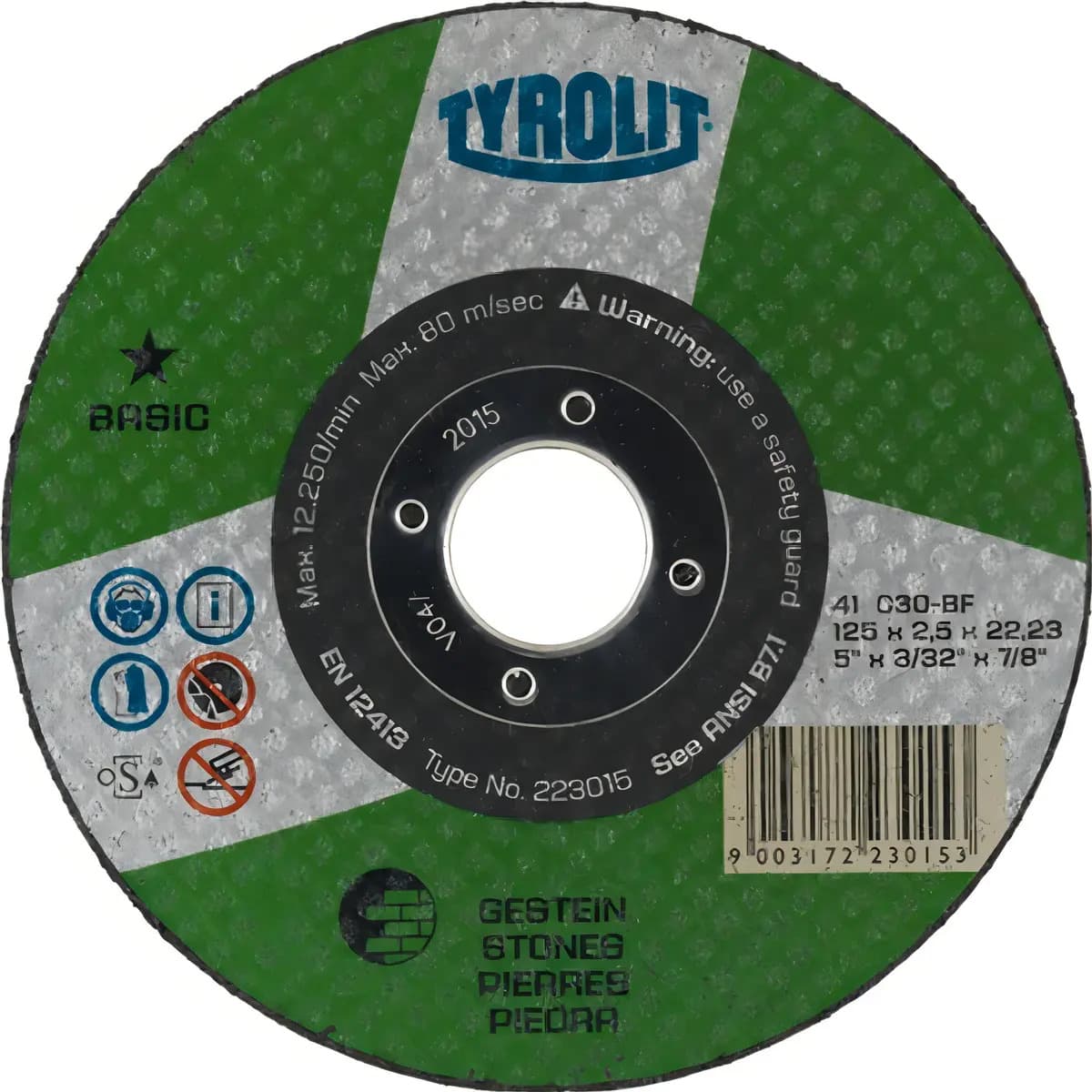 DISCO DESB. REFRATARIO 7" X 6 X 7/8 TYROLIT
