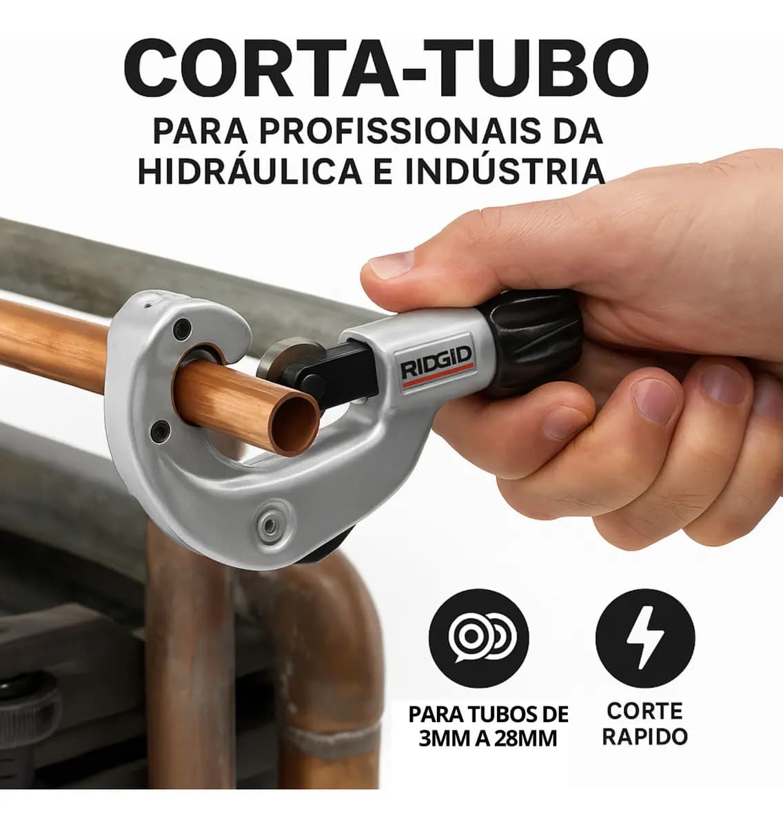 CORTADOR TUBO ACO 1/8 A 1.1/4''