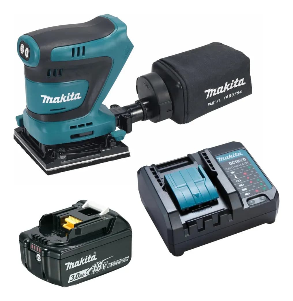 LIXADEIRA ORBITAL DBO480Z A BATER. +DC18RC +CARREG.BL1830B MAKITA — imagem 1