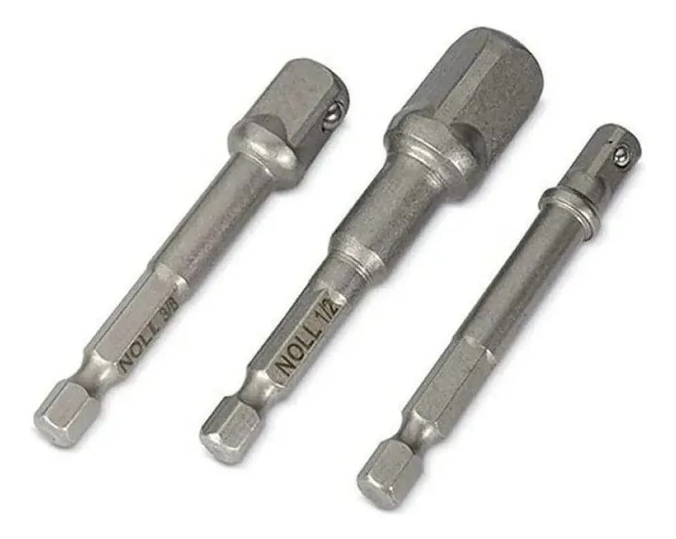 SUPORT/ADAPTADOR C/3PÇS P/ SOQUETE 1/4'' - 3/8'' - 1/2''