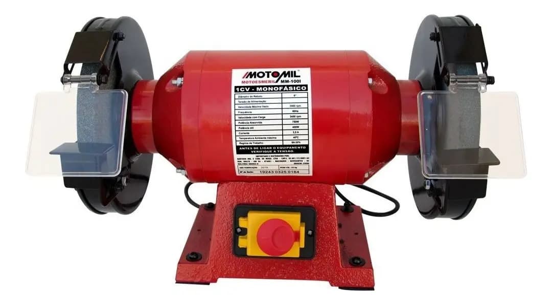 MOTOESMERIL BANCADA MM-100I 1 CV 110/220V MOTOMIL — imagem 1