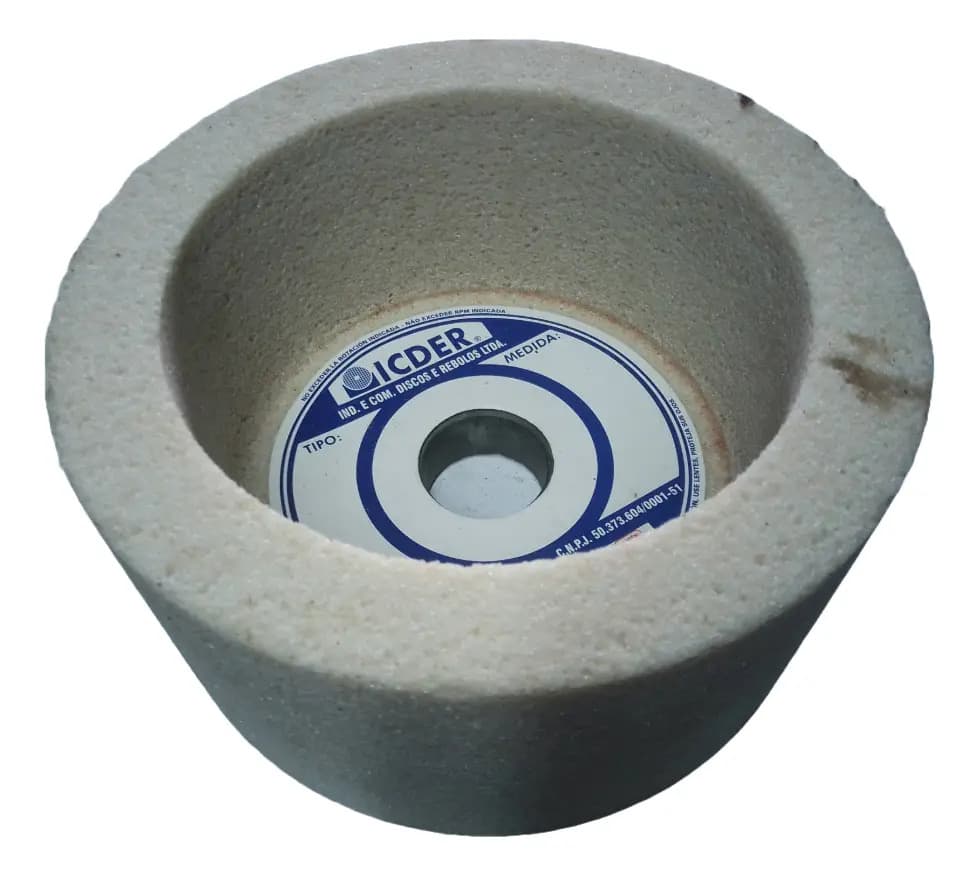 ESMERIL COPO RETO BRANCO 4"X2''X1.1/4"AA-60