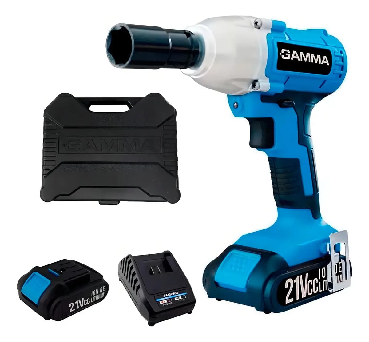 CHAVE DE IMPACTO 1/2'' 21V G12201/BR C/BATER. LITHIUM GAMMA — imagem 1