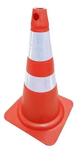 CONE REFLETIVO 50CM BR/LARANJA