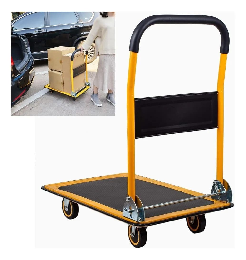 CARRO PLATAFORMA PEQ. C/BASE PVC 150KG — imagem 1