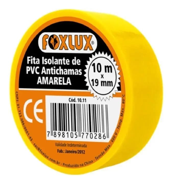 FITA ISOLANTE 10M AMARELA