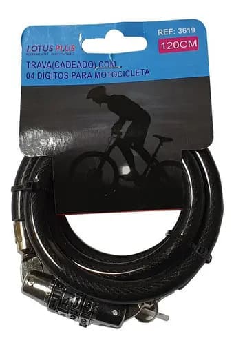 TRAVA DE MOTO COM SEGREDO 120CM