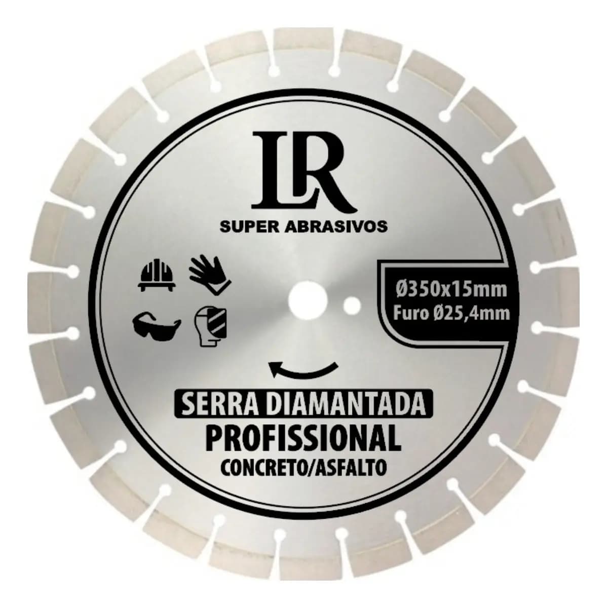 DISCO DIAMANTADO 350MM X 3,2 X 25,4 DCA81-ASFALTO — imagem 1