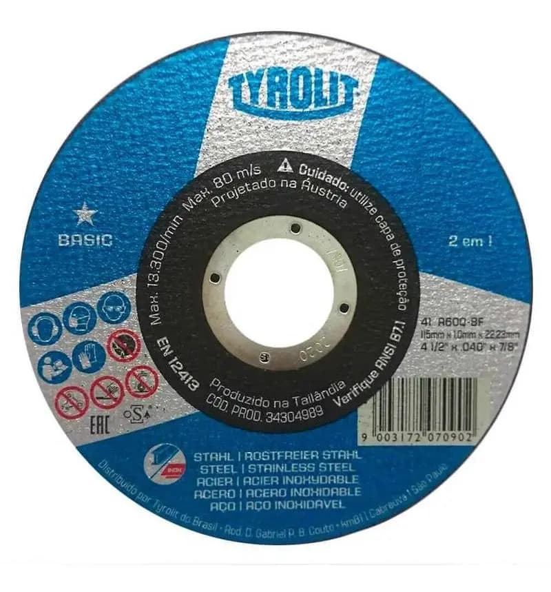 DISCO CORTE INOX 3 X 1,00 X 10,0MM A1