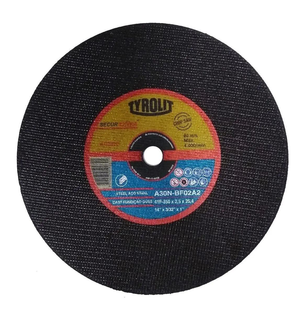 DISCO CORTE ACO 14'' X 2,8 X 25,4 TYROLIT