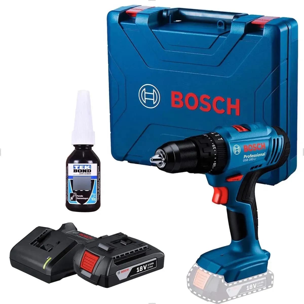 PARAFUSADEIRA/FURAD GSR 140 C/BAT. LITIO BOSCH — imagem 1