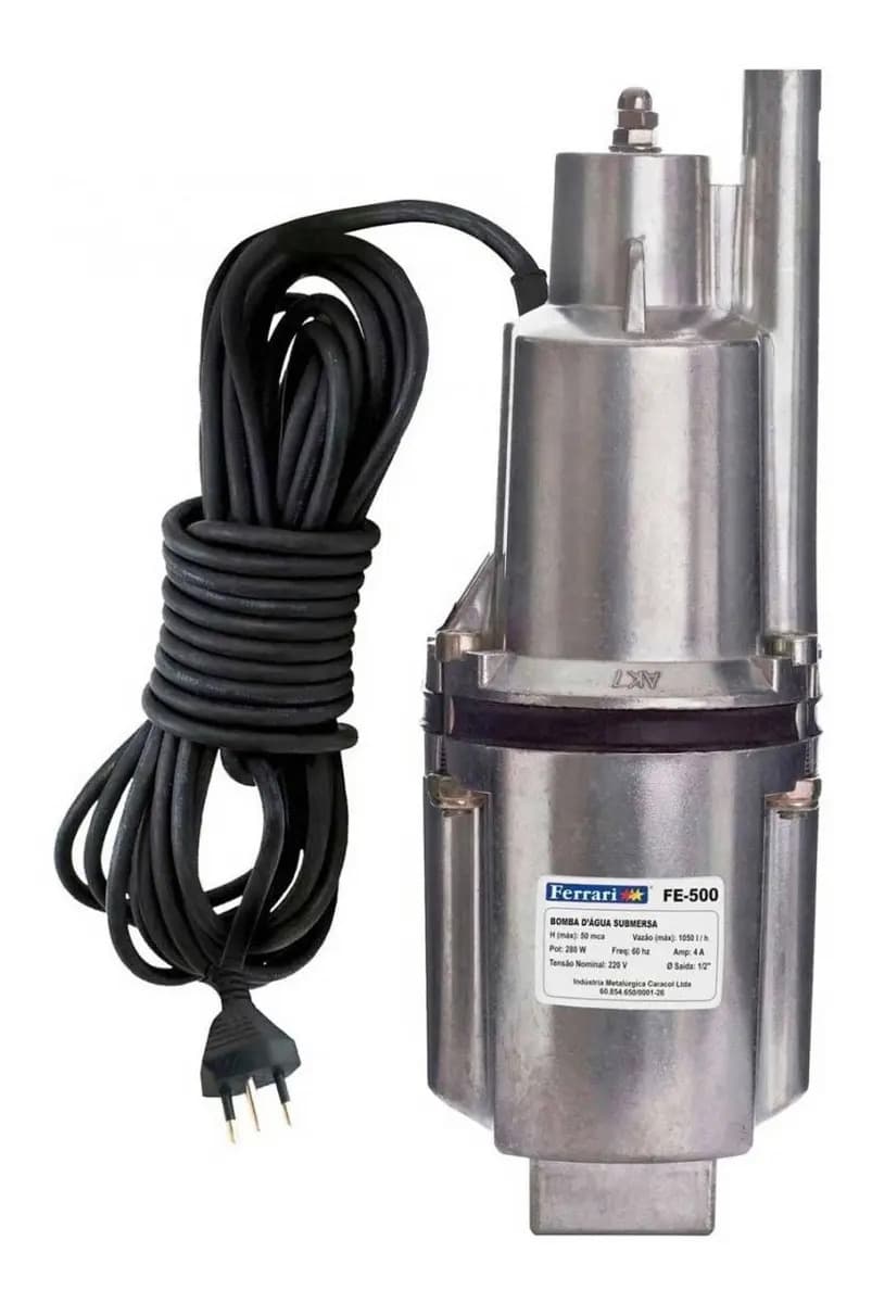 BOMBA AG. SUBMERSA ALUIMINIO FE-500 220V FERRARI — imagem 1