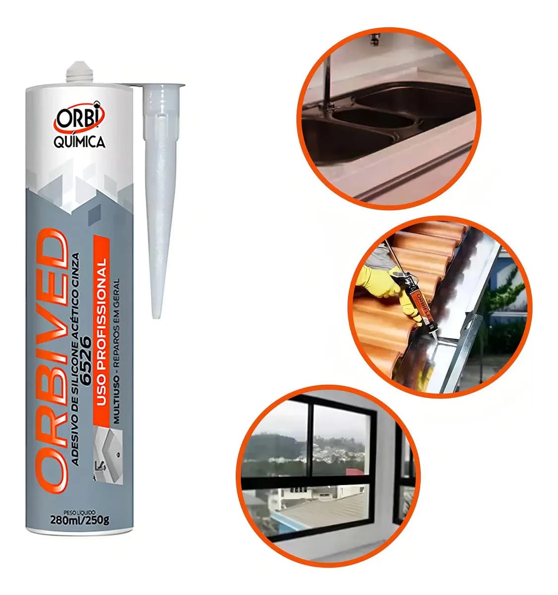 COLA SILICONE PRETA 280G