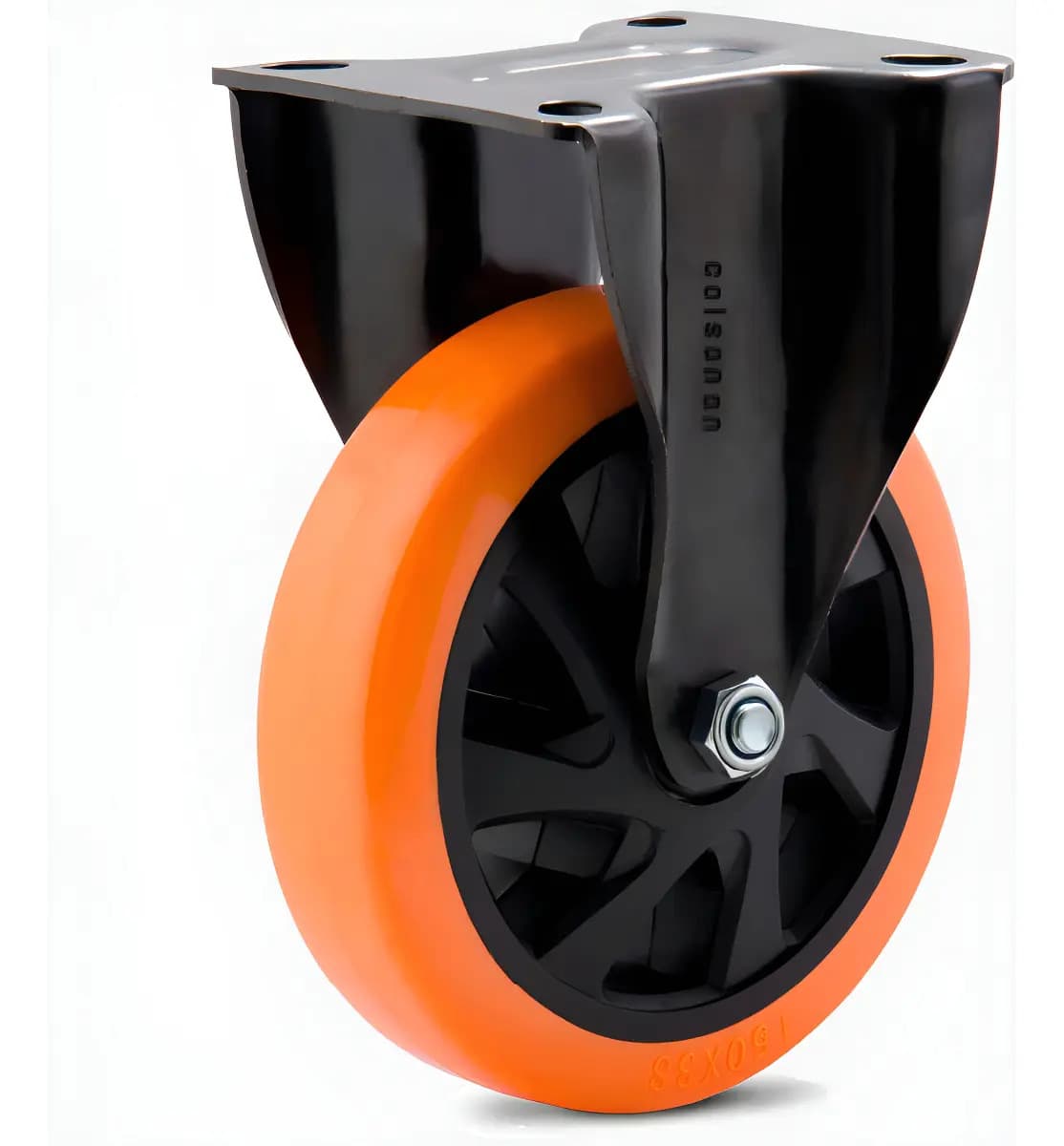 RODIZIO 1.58 FBR158 FIXO C/ROLAMENTO PRETO C/PLACA 60X43